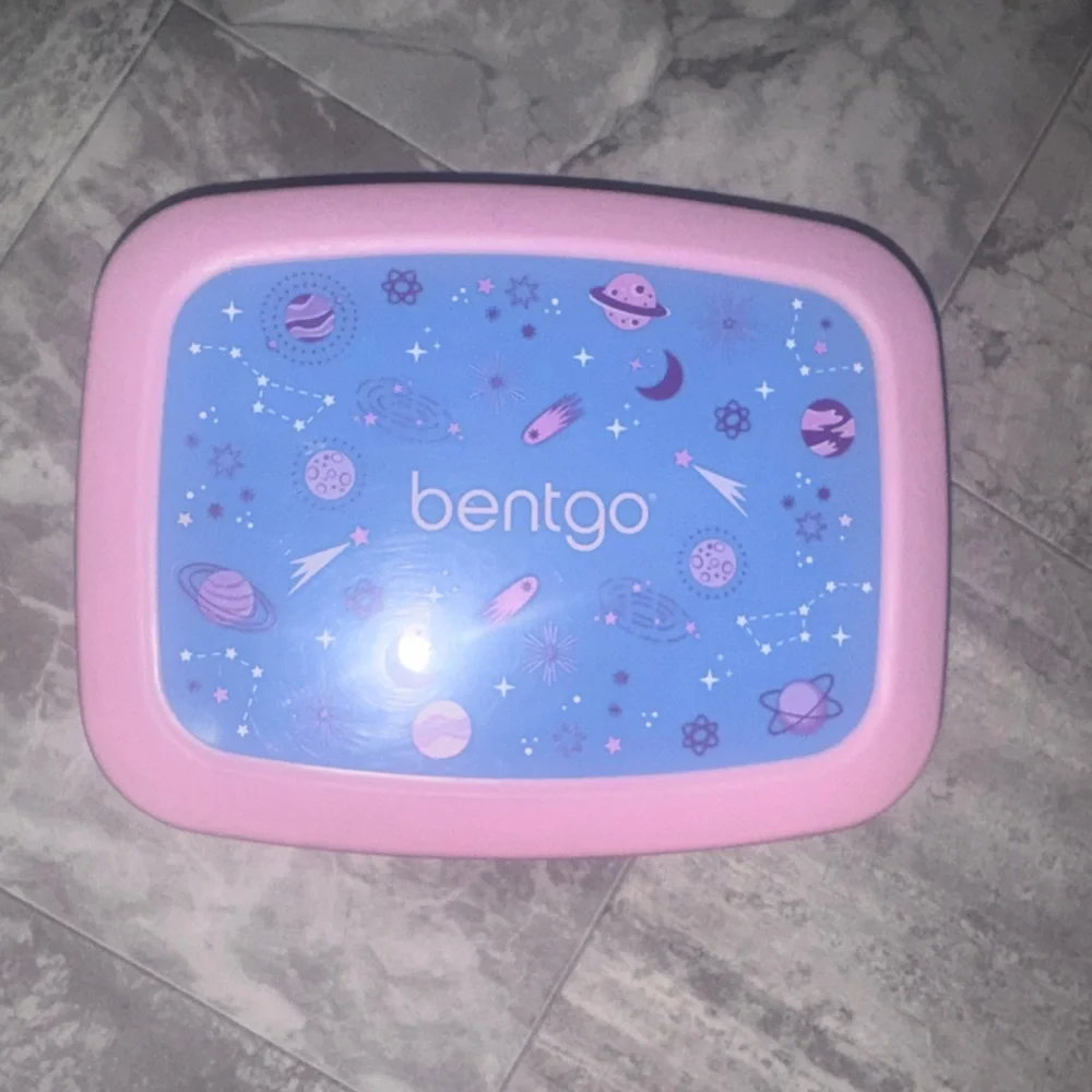 Bentgo Kids 5 Compartment Bento Lunch Box Leakproof Lavender Galaxy Pink Blue